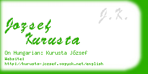 jozsef kurusta business card