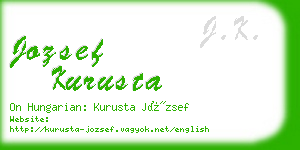 jozsef kurusta business card